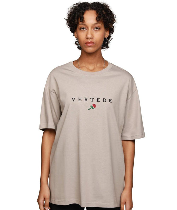 VERTERE ROSE UNISEX - Print T-shirt - Desert Dune