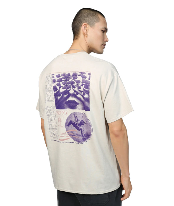 INSOMNIA UNISEX - T-shirt imprimé - Sable