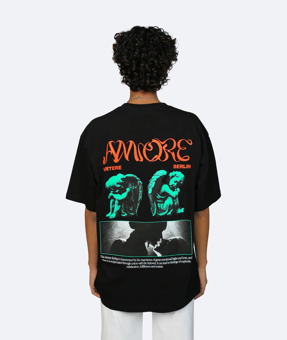 AMORE UNISEX - Print T-shirt - Black - Vertere Berlin